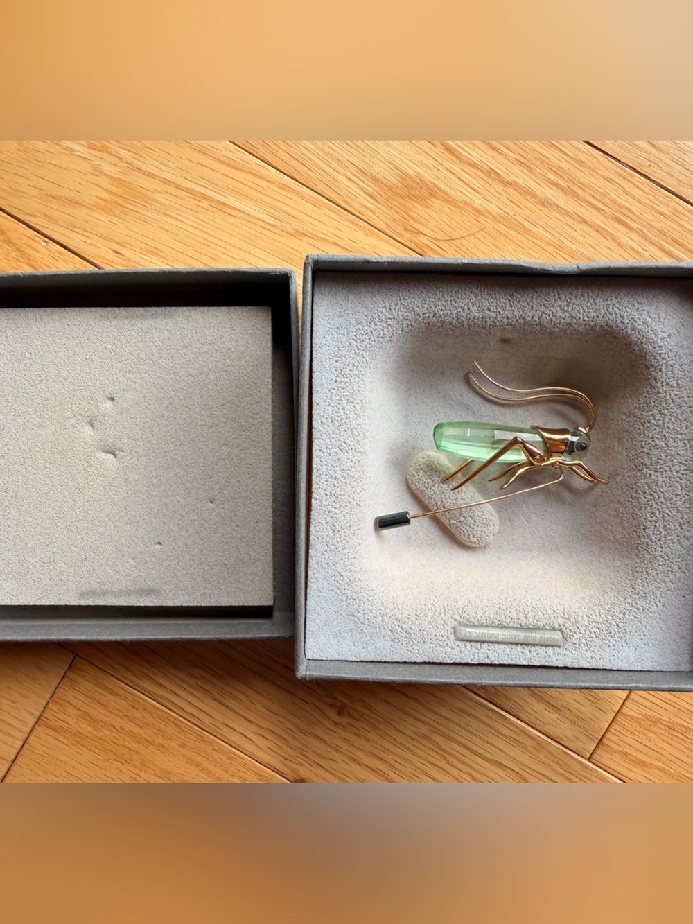 Daniel Swarovski Paris Paradise Aptera Grasshopper Stick Pin Brooch - Picture 3 of 9